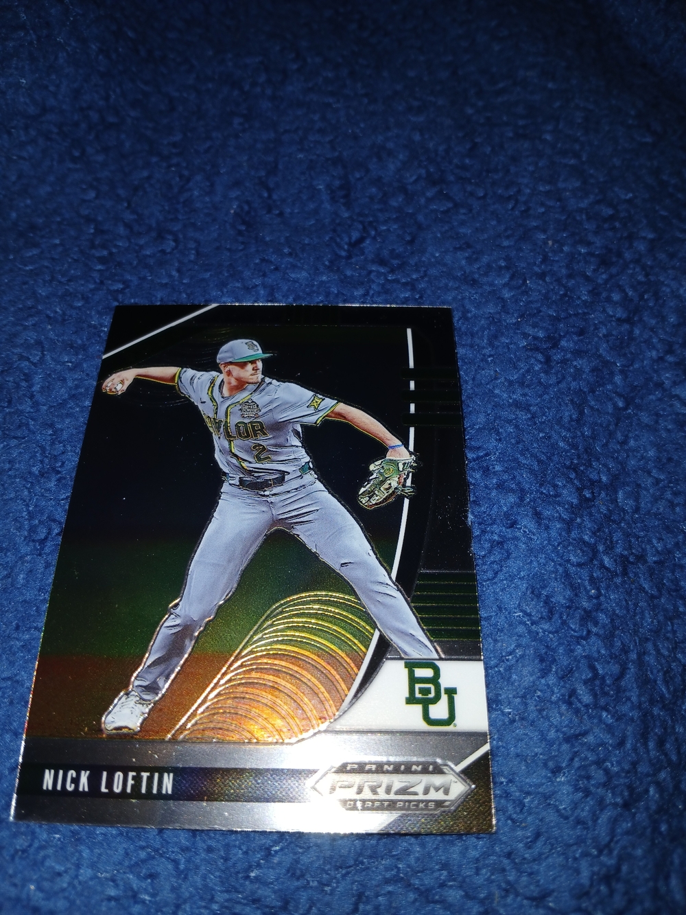 Nick Loftin Baseball Trading Card - Green/White Design